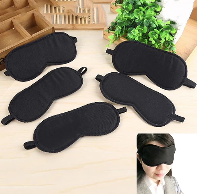 【1PC Black Sleep Eye Mask Filled Sunshade Travel Sleep Relaxation Aid Blinds Eyes】