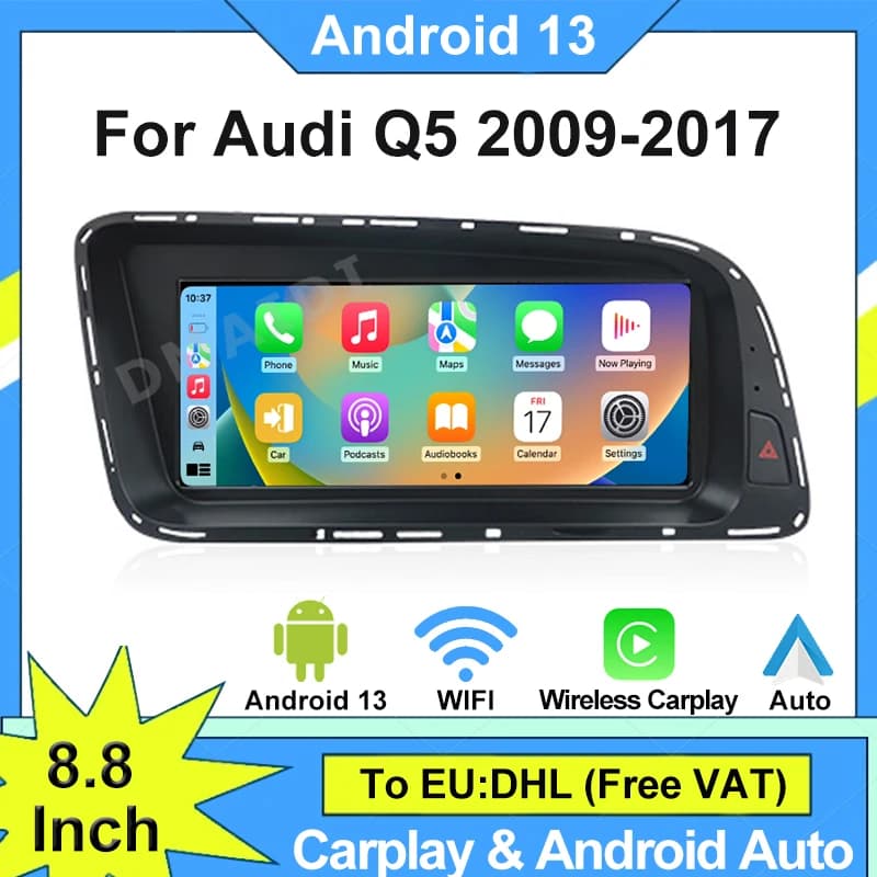 Prezzo di fabbrica 8.8 pollici 8 Core Android 13 Navigazione GPS Stereo Auto Radio Carplay per AUDI Q5 2009 - 2016 Lettore auto Multimediale