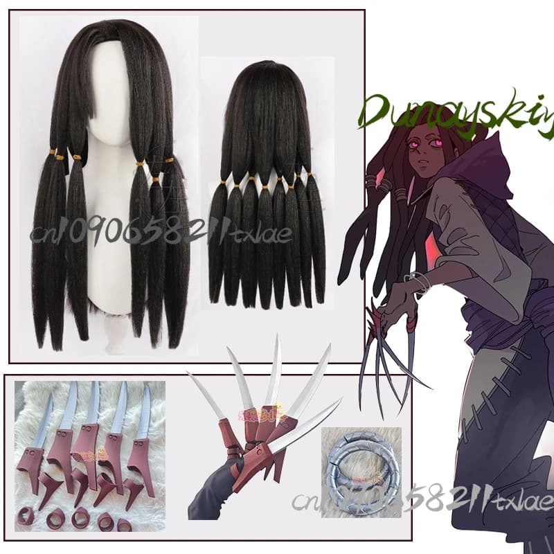 Jabba GACHIAKUTA Anime Cosplay Parrucca Puntelli Bracciale Armatura a mano Cool Fight Party Dfans Regali Carnevale Jabba Cosplay