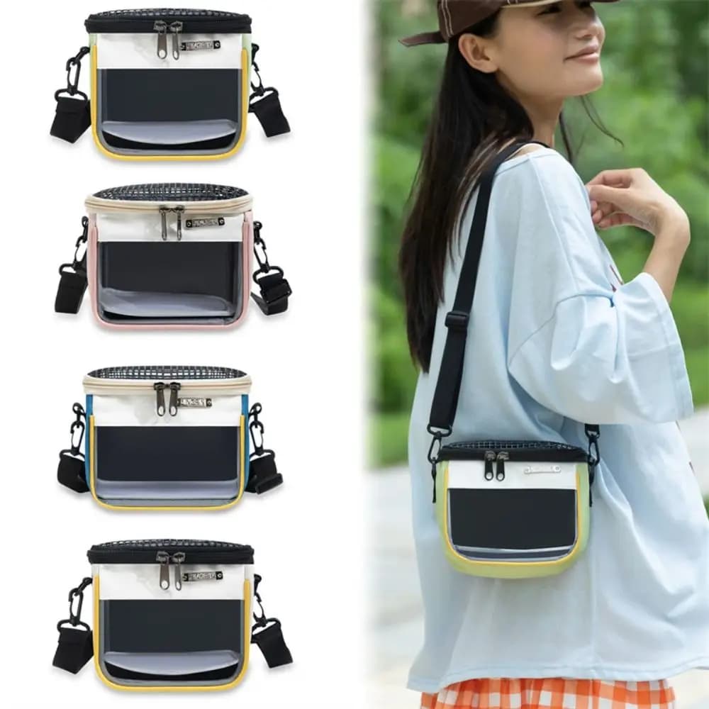 Breathable Small Pet Carrier Bag Ventilated Travel Use Hedgehog Gecko Carry Pouch Lightweight Adjustable Hamster Shoulder Bag