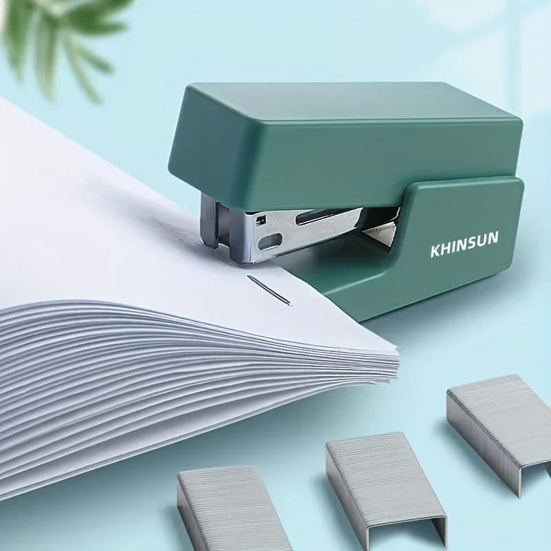 Mini set di cucitrici durevoli, rilegatrice portatile per carta colorata utilizzando 24/6 26/6 graffette, strumento per rilegare carta di cancelleria alla moda