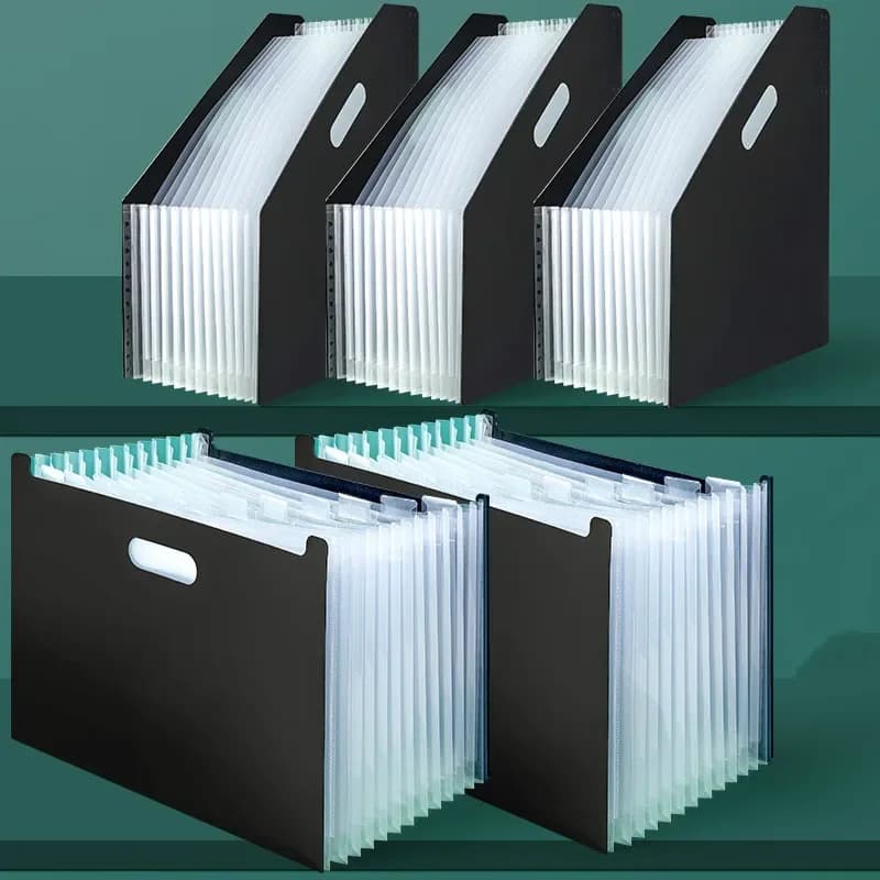 Borsa per carta di prova multistrato in piedi Organo verticale Archiviazione dati A4 Organizzatori da scrivania Cartella portatile per ufficio Cancelleria scolastica