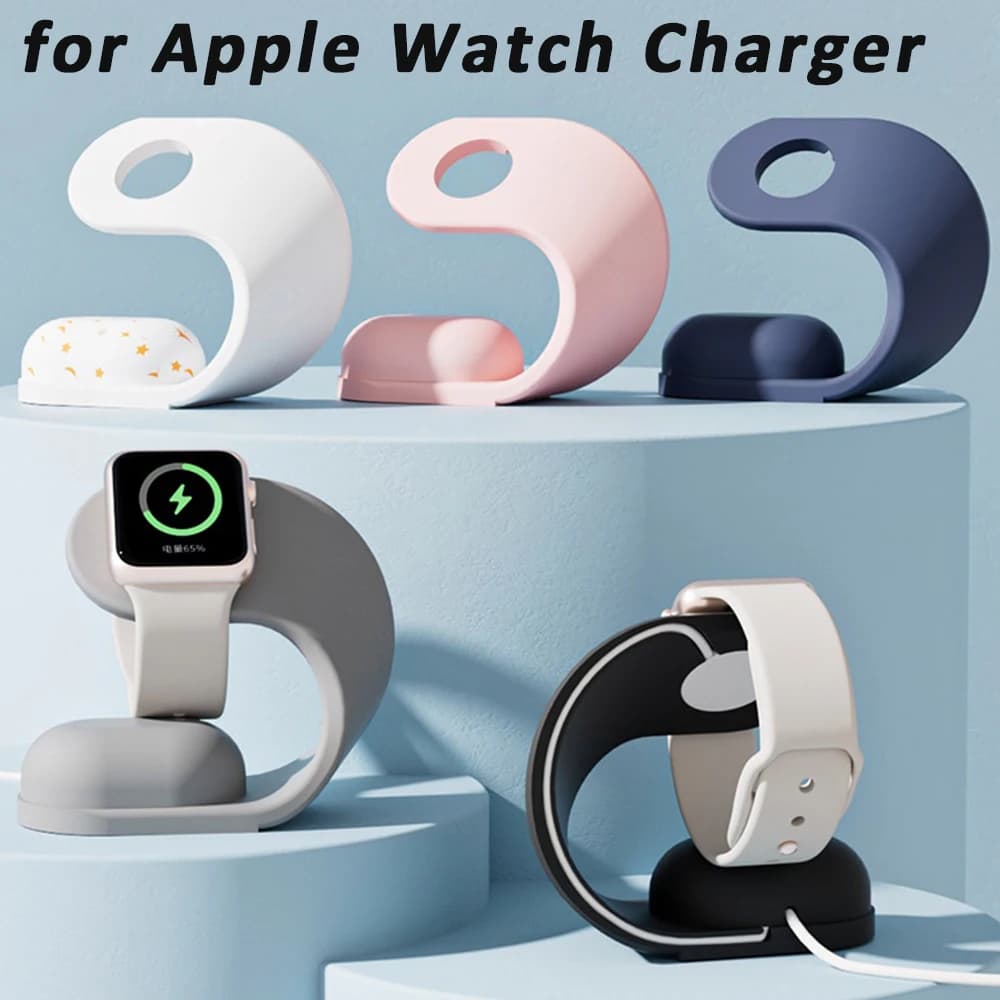 Supporto in Silicone per Caricabatterie Apple Watch Ultra3 49mm 11 10 9 8 7 6 SE 5 4, Stazione di Ricarica per 45 44 46mm 41 40 38mm