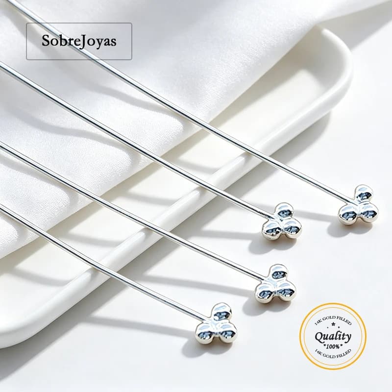 3 Ball Headpin 925 Sterling Silver Pearls Pins Needles Pendants for DIY Earring Making Jewelry Findings Wholesale Beads
