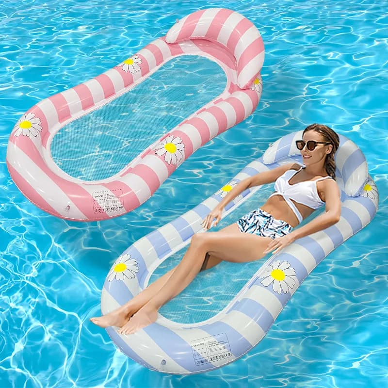 Inflatable swimming mattress, adult floating hammock, swimming accessory, for summer water sports, air mattress for pool