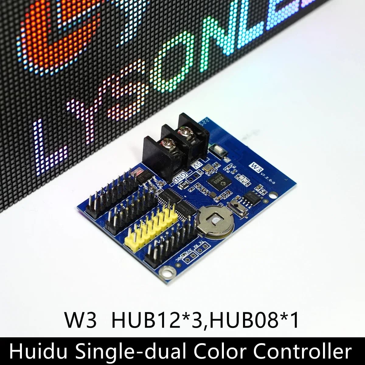 Huidu HD-W3A Piccola scheda di controllo Wi-Fi monocolore per cartello con messaggio per finestra in vetro Sostituisci HD-W3