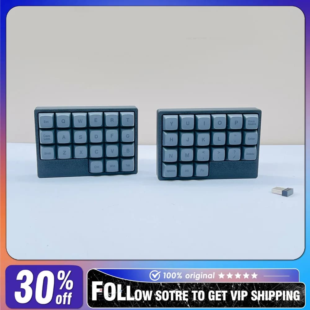 Wplank 2.4G Wireless Single Mode Split Tastiera meccanica Kit tastiera personalizzata da gioco ergonomica sostituibile a caldo a lunga durata