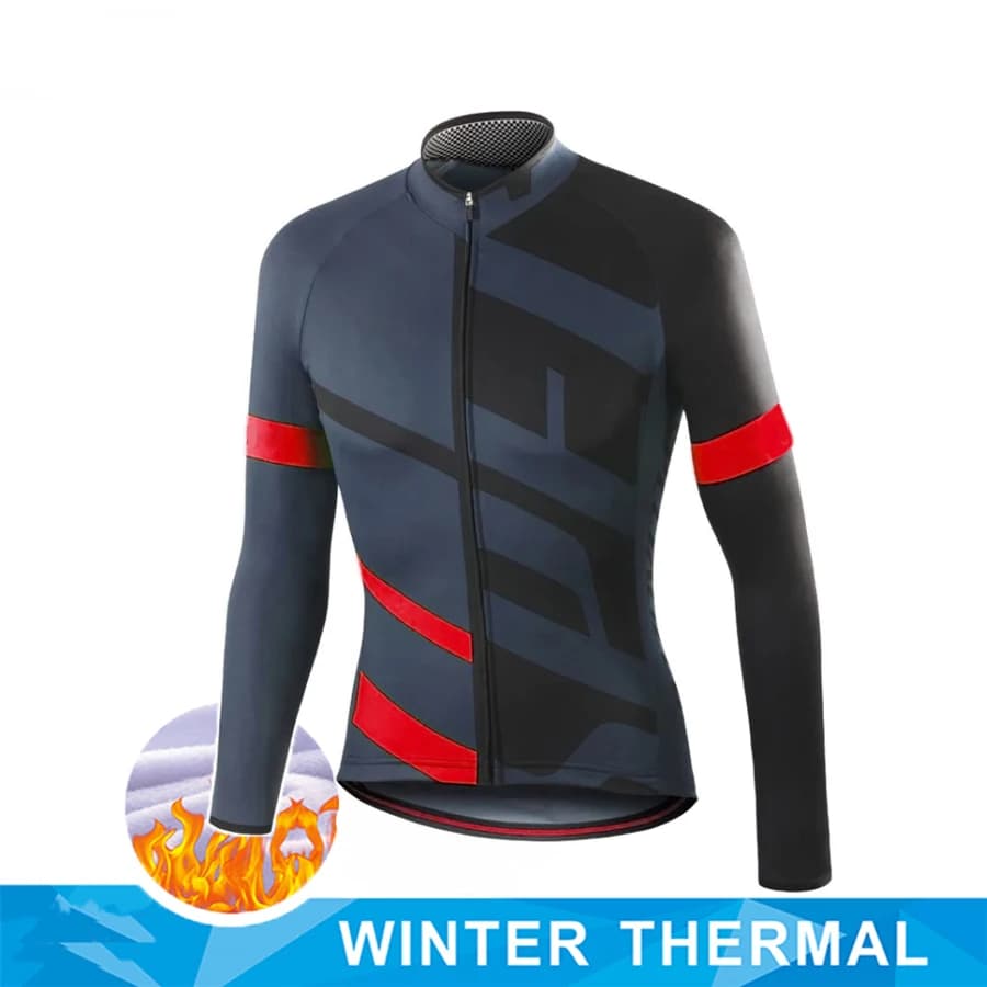 2024 Maglia da ciclismo in pile termico invernale Abbigliamento da bicicletta da uomo MTB Manica lunga Top caldi Giacca da bici da strada Abbigliamento sportivo da esterno