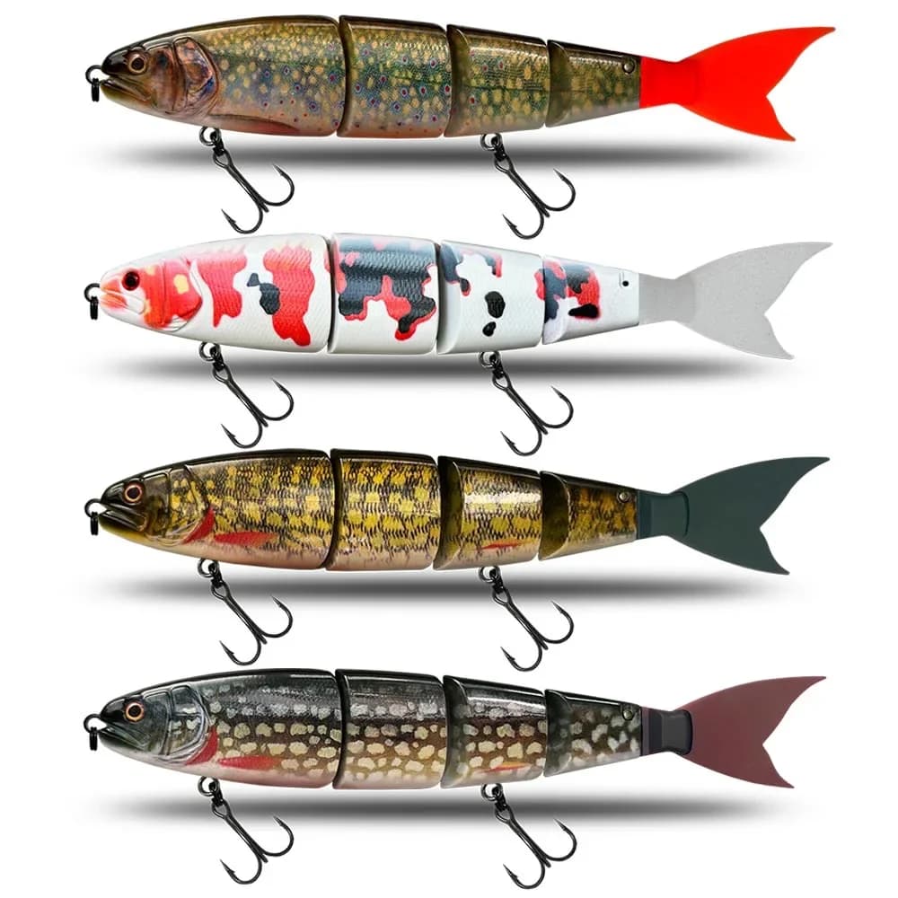 Toptackle Fishing Lure 170mm 40g snodato minnow Wobblers corpo in ABS con Soft Tail SwimBaits soft lure per luccio e basso