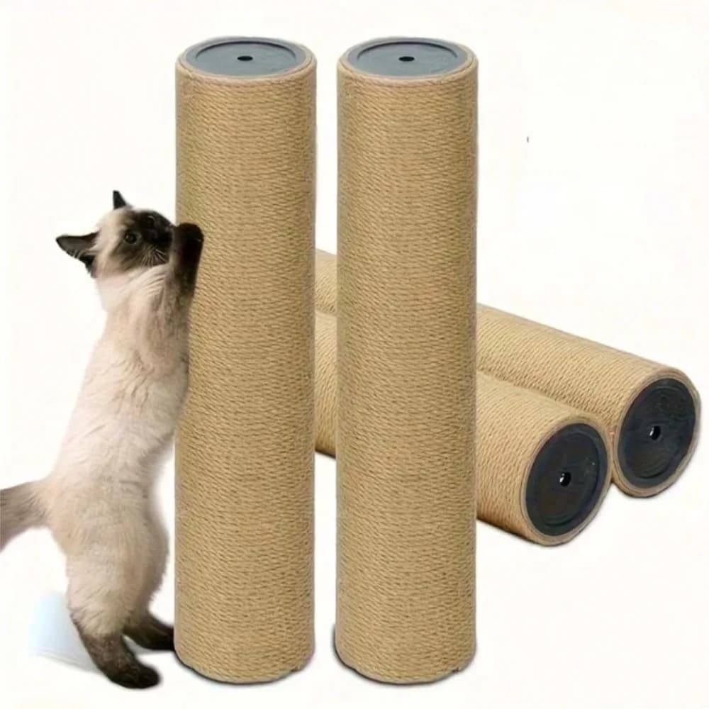 High Quality Cat Climbing Tree Tower Durable Wooden Paper Tube DIY Cat Scratch Toy Sisal Rope Cat Scratching Post Replacements