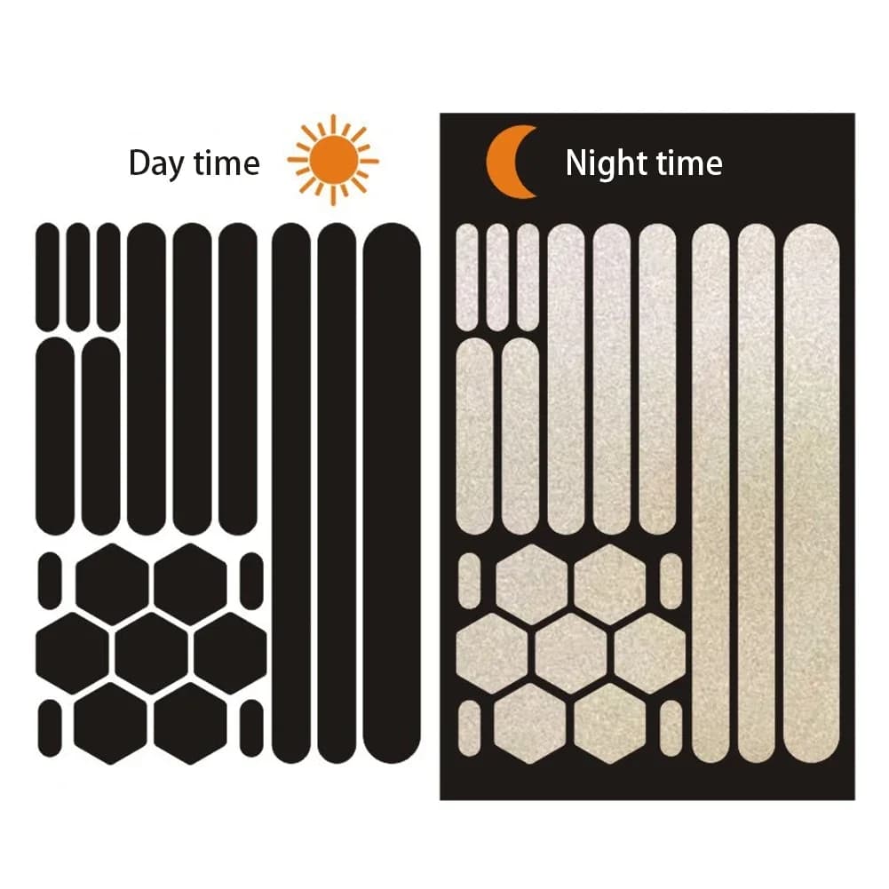 Invisible Reflective Stickers for Helmets, Self-adhesive Reflective Tape for Bicycle Helmets, Moto and Scooter