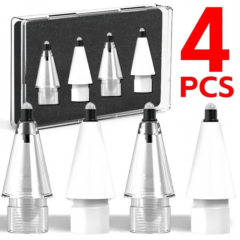 Pennino di ricambio per penna IPencil 1/2/Pro Punta in silicone staccabile Penne stilo antiscivolo Punta fine con accessori per scatole di immagazzinaggio