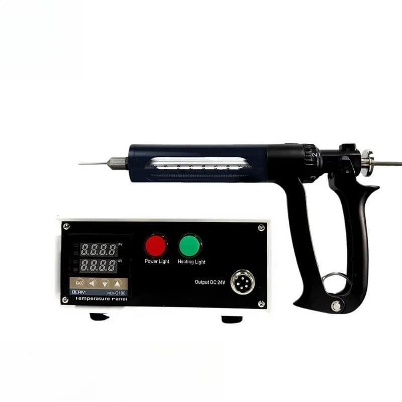 Small Portable Semi Auto Electric Heating Adjusted Distillate Thick Juice Oil Syringe Gun