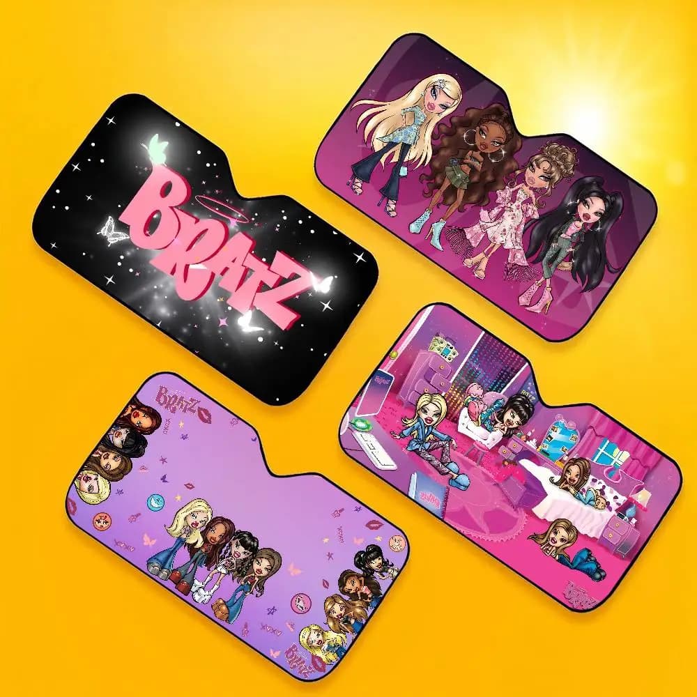 Parasole per Parabrezza Auto con Personaggi B-Bratz, Copertura Pieghevole, Protezione UV per Finestrini, Mantiene l'Auto Fresca