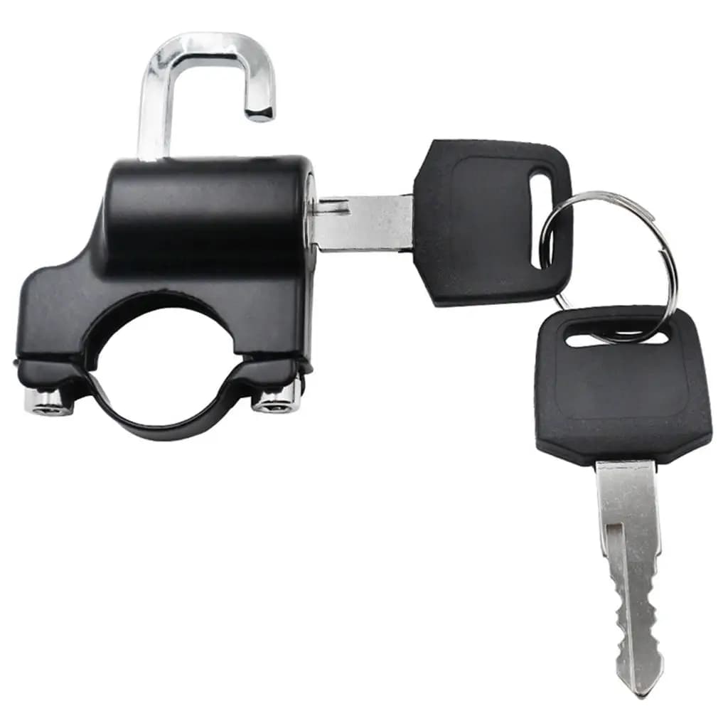 Lucchetto Antifurto per Casco Moto, Allarme Elegante e Robusto, Gancio da 22-28mm, Accessori per Manubrio, Antifurto per Scooter