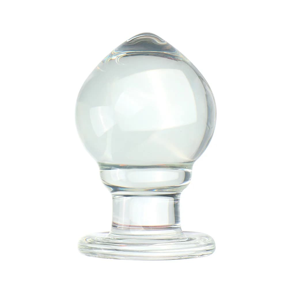 62mm Large Glass Anal Ball Crystal Buttplug Big Pyrex Anus Plug Massager Adult Sex Toys for Women Men Gay