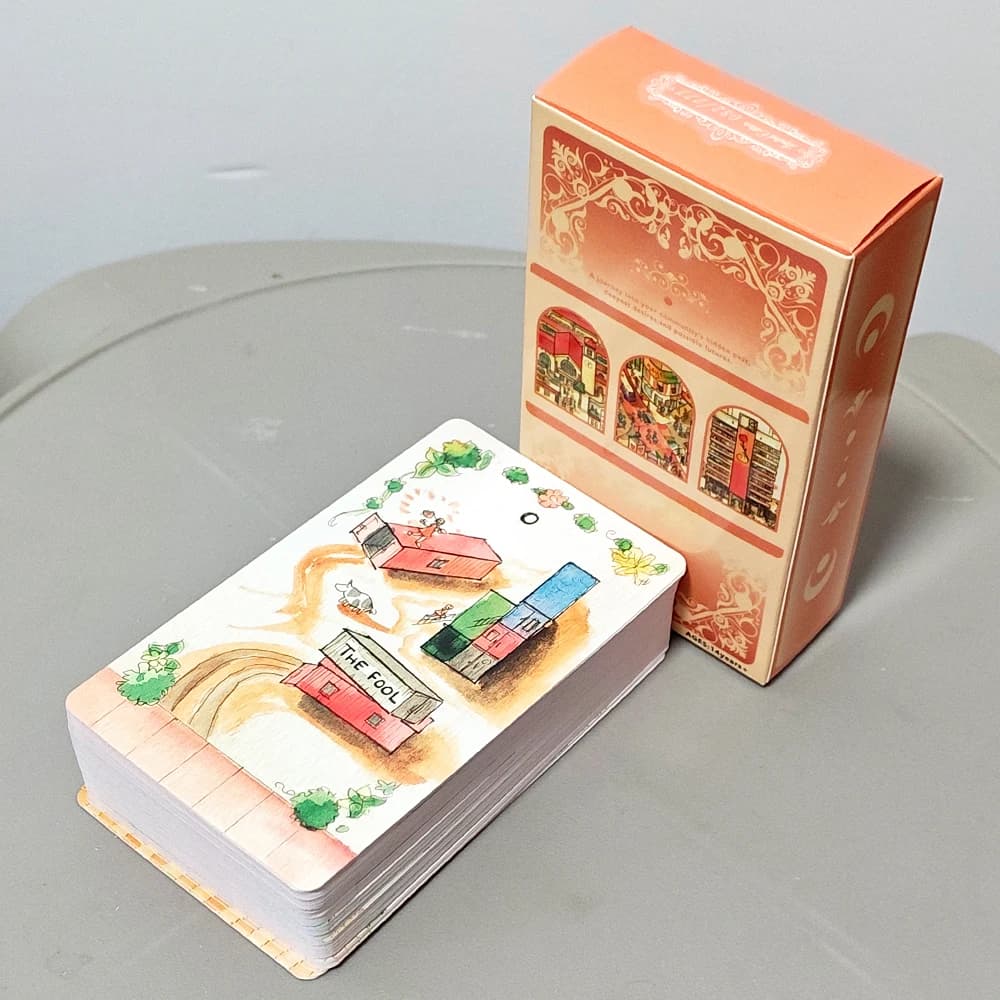 The Housing Tarot Deck – 78 Unique Watercolor Architecture & Community-Themed Tarot Cards 10.3*6cm Architectural & Urban Design
