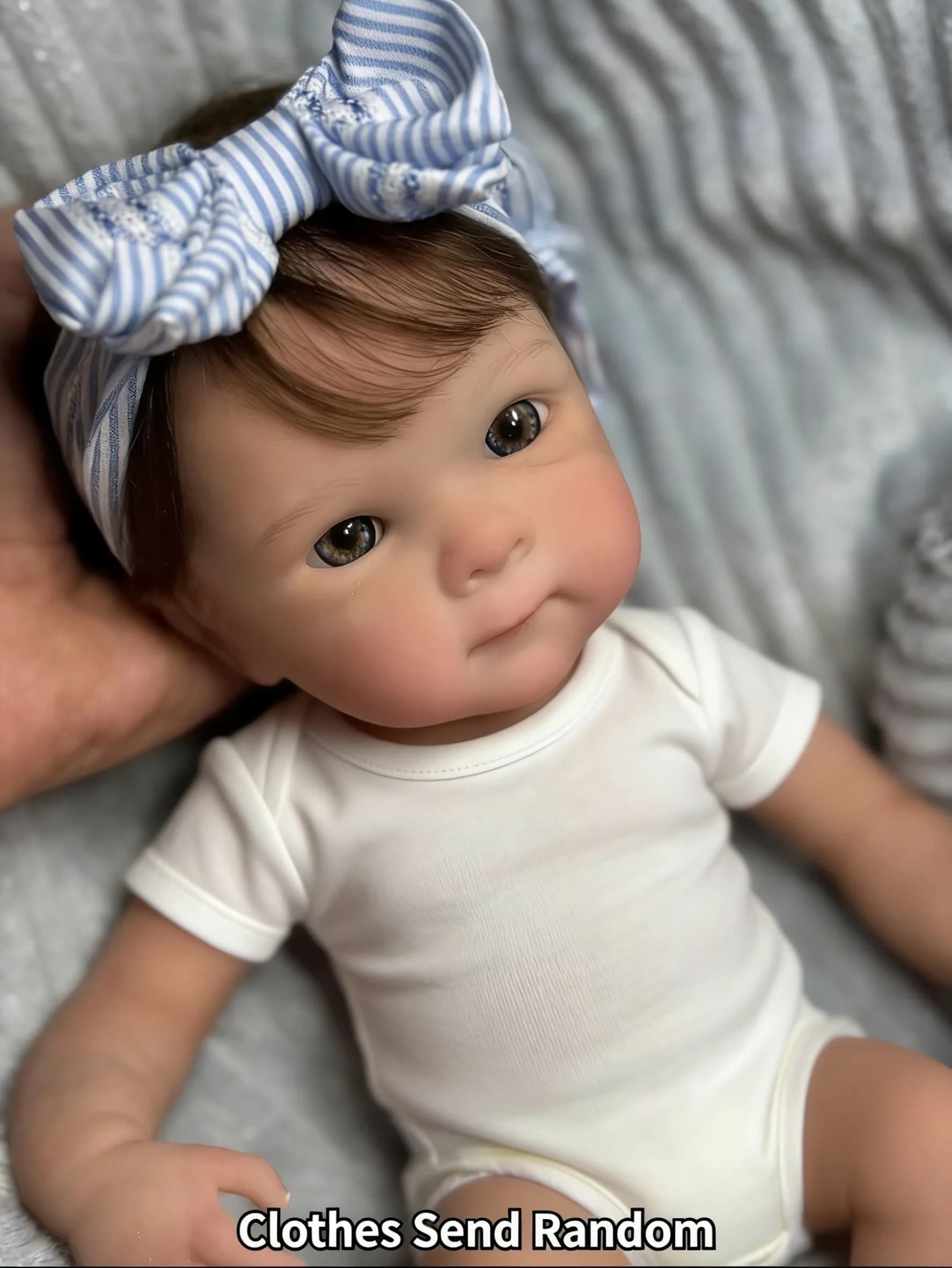 Aizwa1 Bambola Reborn in Silicone da 18 Pollici, Modello Bettie o Vivienne, con Capelli Impiantati (Abbigliamento Inviato Casualmente), Bambina Dipinta in 3D