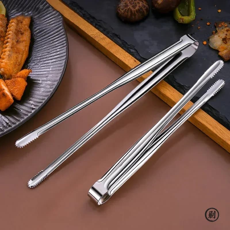 Super Grip Anti-slip Kitchen Grip - Stainless Steel Design with Larga Point for Cooking, Grilling and Serving Without Stress