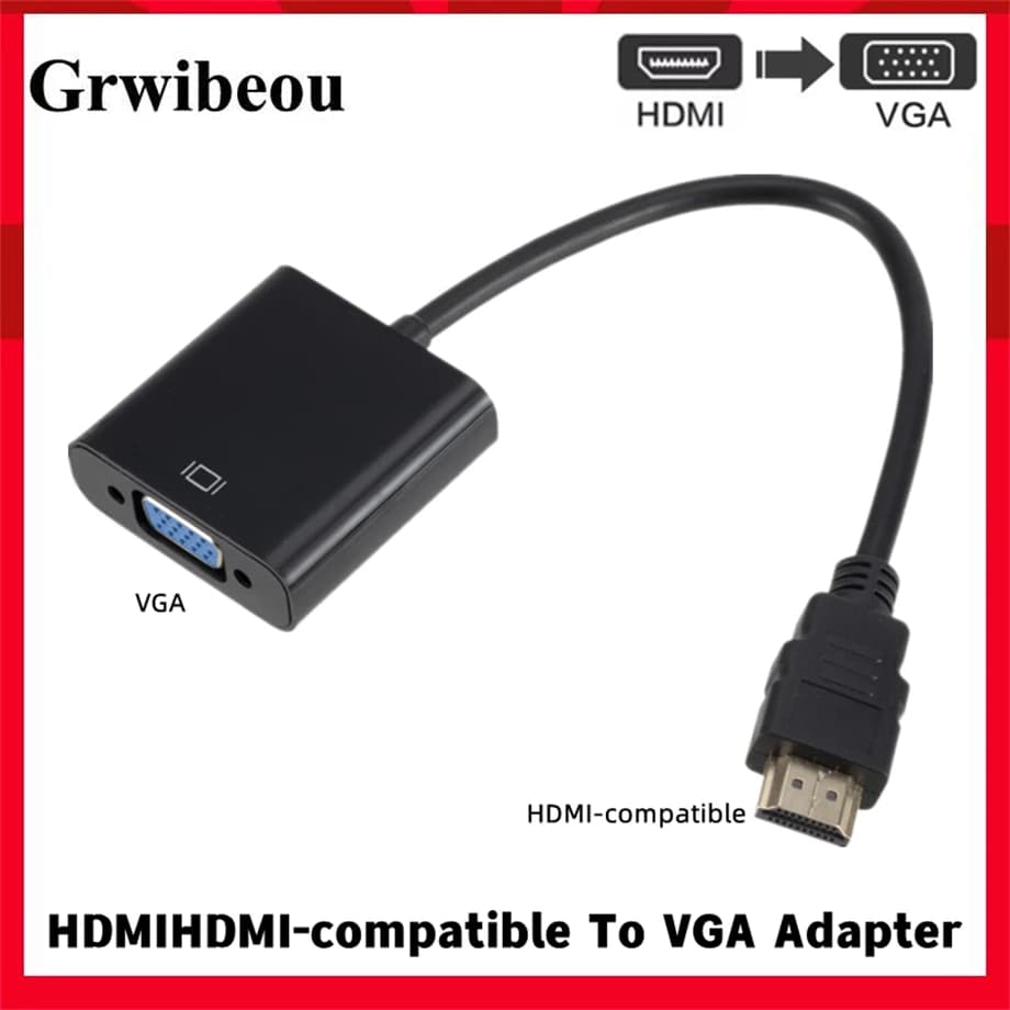 HDMI to VGA 1080P convertor cable, HDMI to VGA female, analog digital converter for tablet, laptop, PC, TV