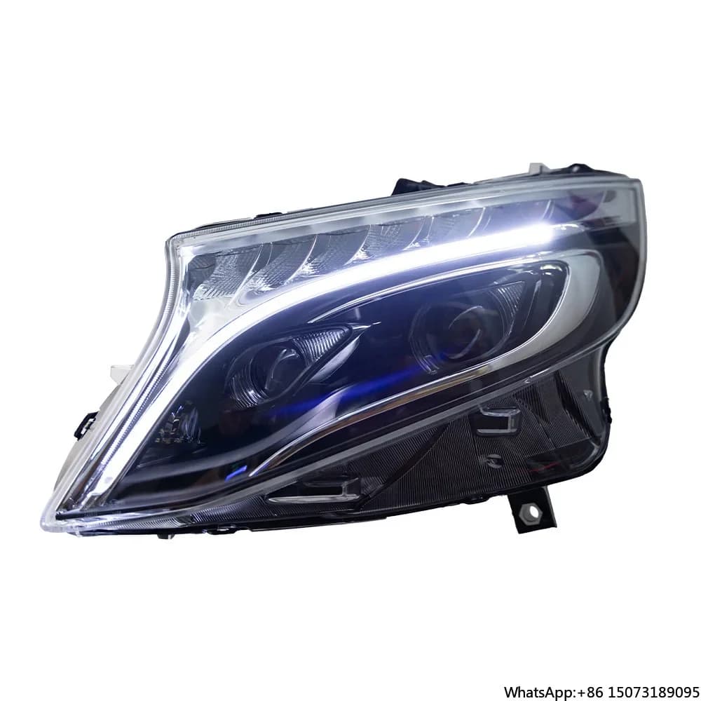 Fari per Vito 2013-2019 W447, Fari a LED con Lente Proiettore, DRL Dinamico, Accessori Auto