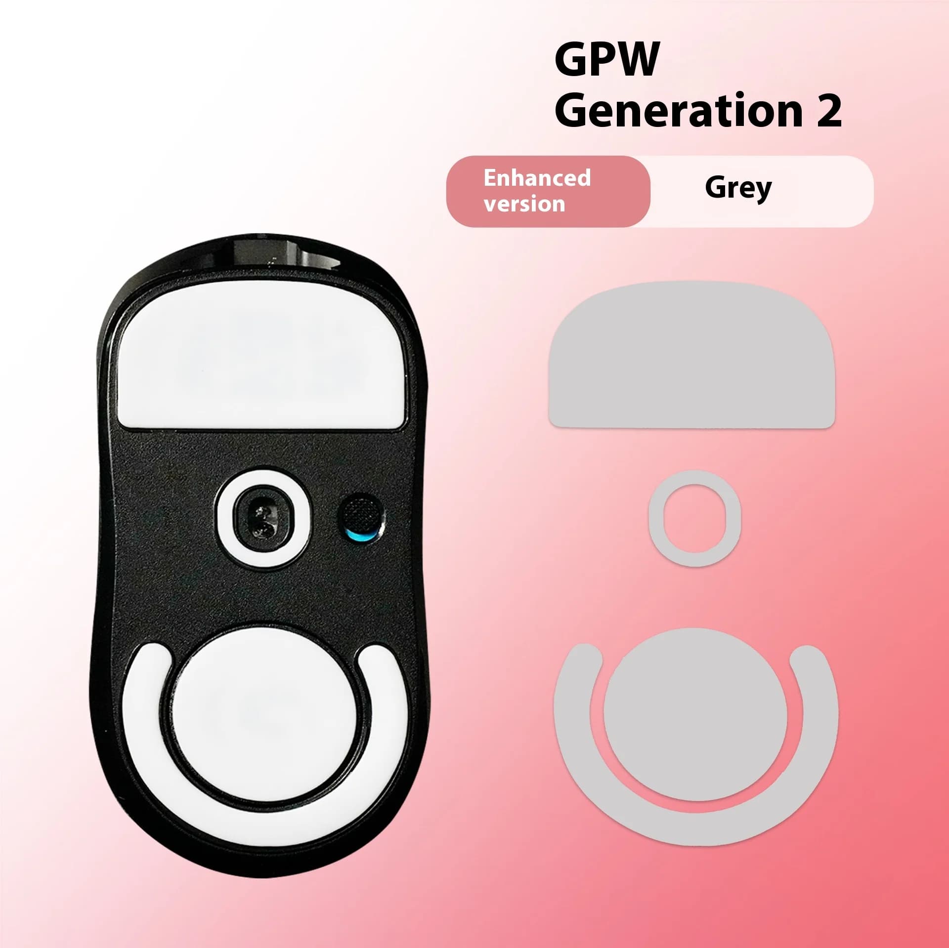 1 confezione di piedini per pattini per Mouse Enhanced ICE Edition per Logitech G PRO X Superlight GPX G PRO Wireless GPW bordi arrotondati bianchi