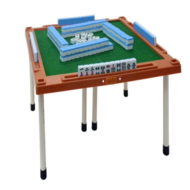 Mini set Mahjong portatile con tavolo pieghevole per viaggi in famiglia Tempo libero Intrattenimento Accessori da gioco Mah Jong compatti