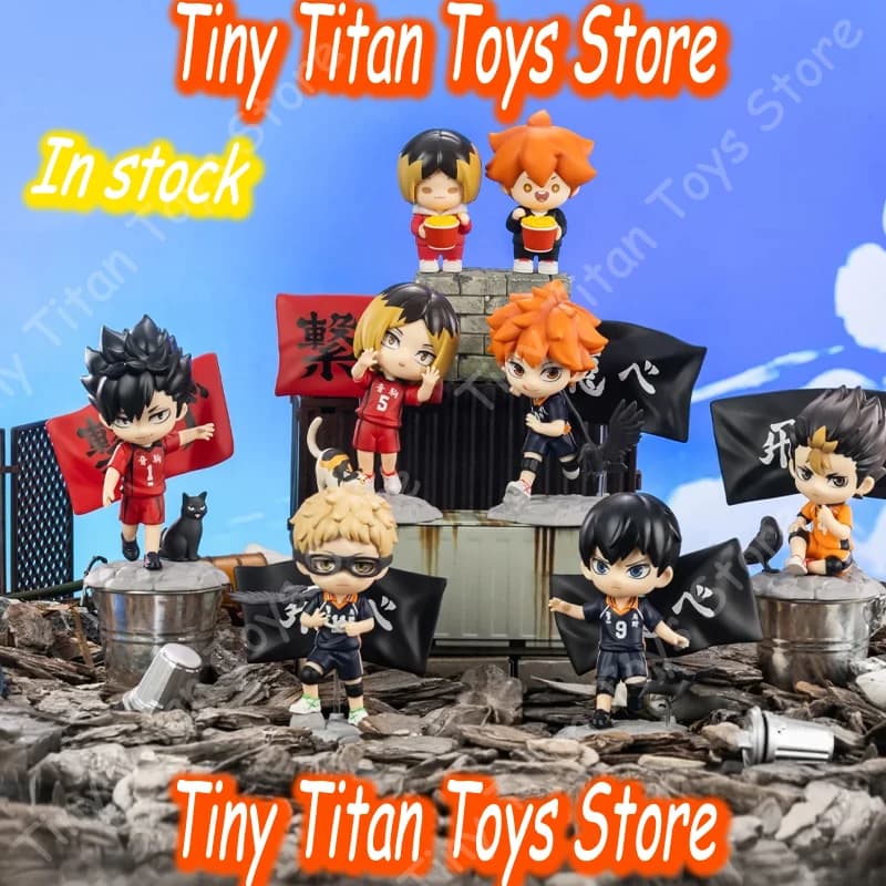 Haikyu!! Bambole Originali Blind Box da 9 cm, Ornamento Portatile per Bambini, Serie Anime Trendy The Dumpster Battle, Regalo di Compleanno
