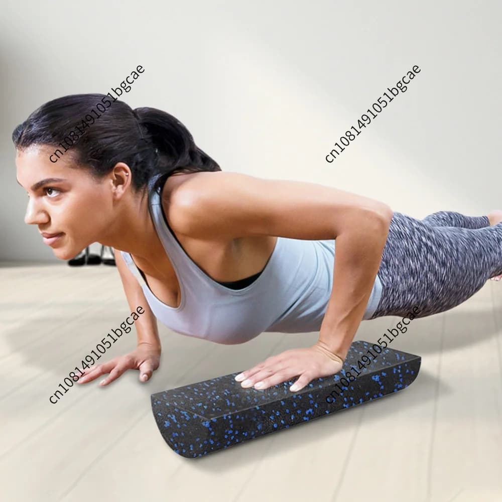 Half-Round Yoga Roller Massage Roller High Density Semi-Circular Foam Roller Multi-Function Back Stretcher for Back Leg
