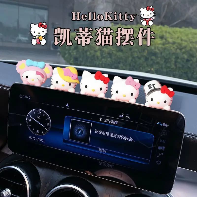 Sanrio Hello Kitty Deodorant for Car 3D - Ornament Kawaii for Motorcycle and Desk, Birthday Gift for Girls