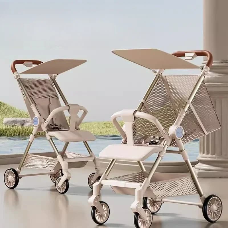 Passeggino Leggero Pieghevole da Viaggio, Carrozzina Compatta per Neonati e Bambini, Facile da Trasportare