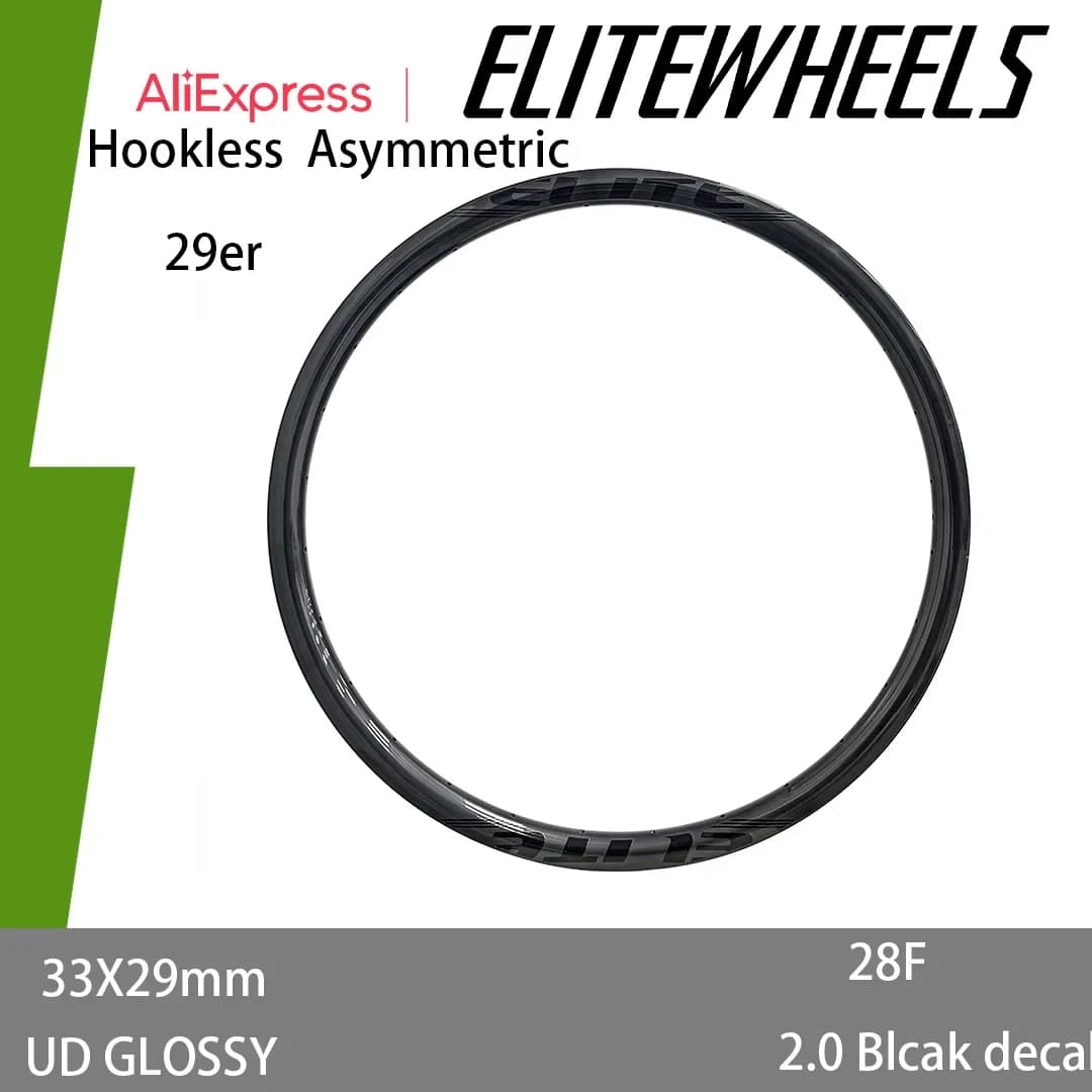 Ruote promozionali ELITEWHEELS 33X29mm Cerchioni singoli con bordo storto UD LUCIDO