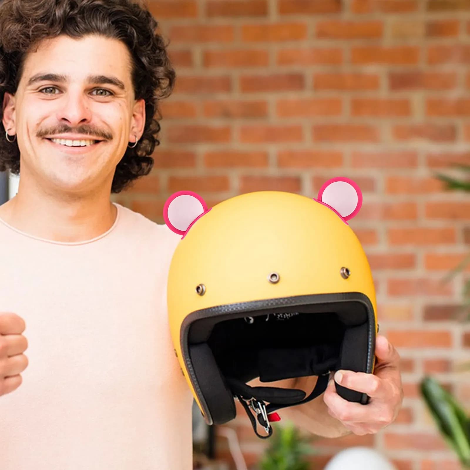 12 Pieces Bear Shape Decorations for Motorcycle Helmets, Scooters and Electric Bikes, PVC Self-adhesives Waterproofing