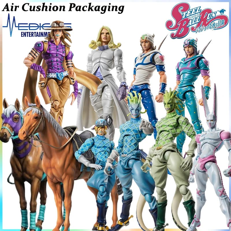 Statua Super Action Originale Medicos della Serie JoJo's Bizarre Adventure: Parte 7 – Steel Ball Run Zeppeli ‌ Action Figure e Modellini Giocattolo