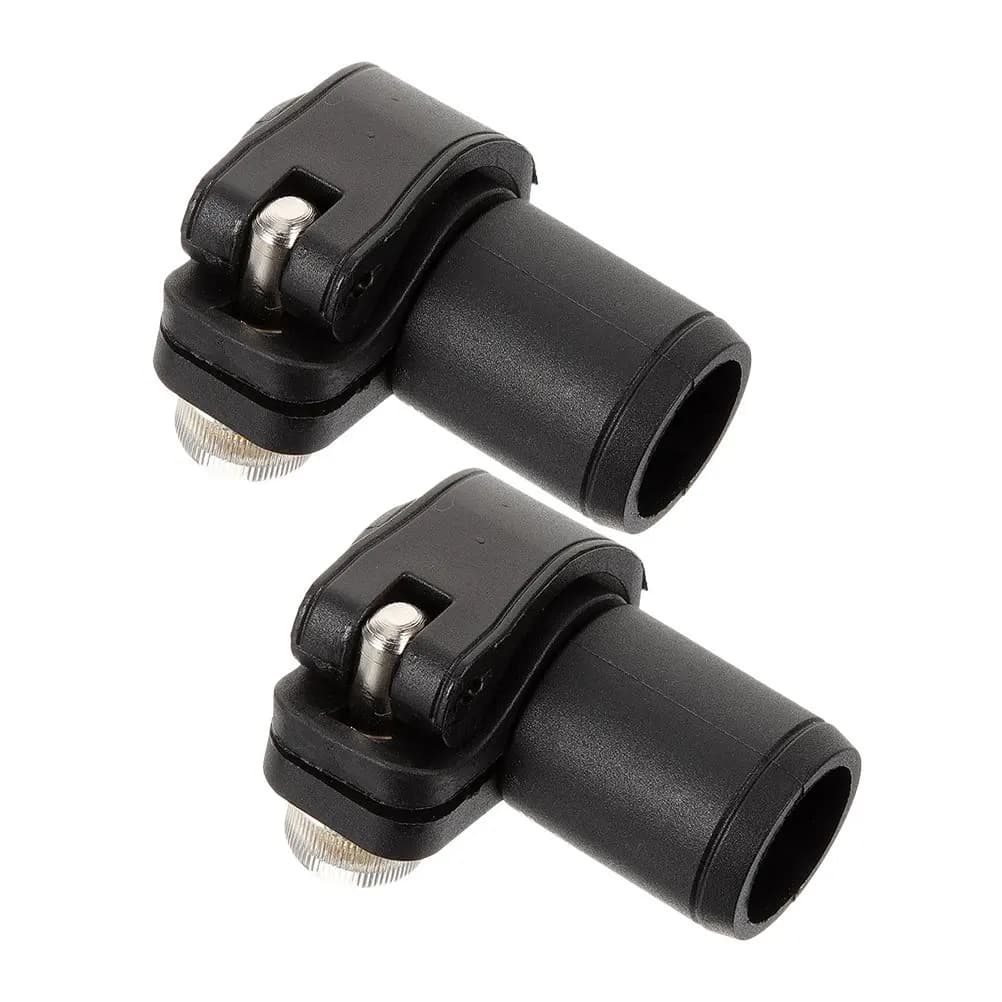2 Pieces External Block Clips for Trekking Sticks, Stroller Sticks, Hiking Sticks, Adjustable Fast Closure, Mounting Accessories