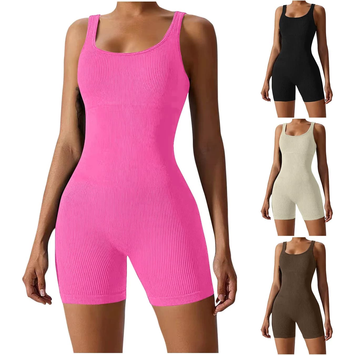 Tuta corta da donna Set da yoga Abbigliamento sportivo intero Abbigliamento da allenamento per palestra da donna Tuta elasticizzata per fitness Tuta da yoga