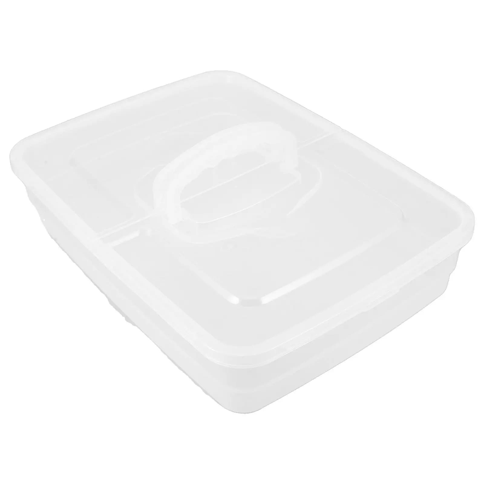 Contenitore Impilabile per Lievitazione Pizza con Coperchio e Maniglia Ergonomica, Vassoio per Lievitazione e Conservazione in Cucina