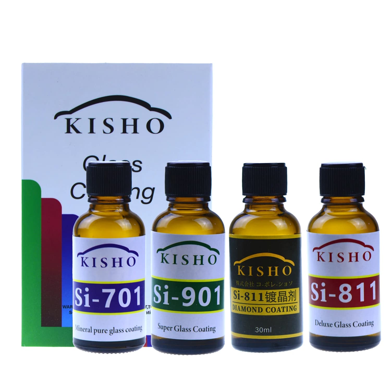 SI-901 811 KISHO Rivestimento Ceramico Liquido per Auto, Idrofobico, con Grafene, Cura della Vernice, Anti-graffio, Lucidante per Vetri