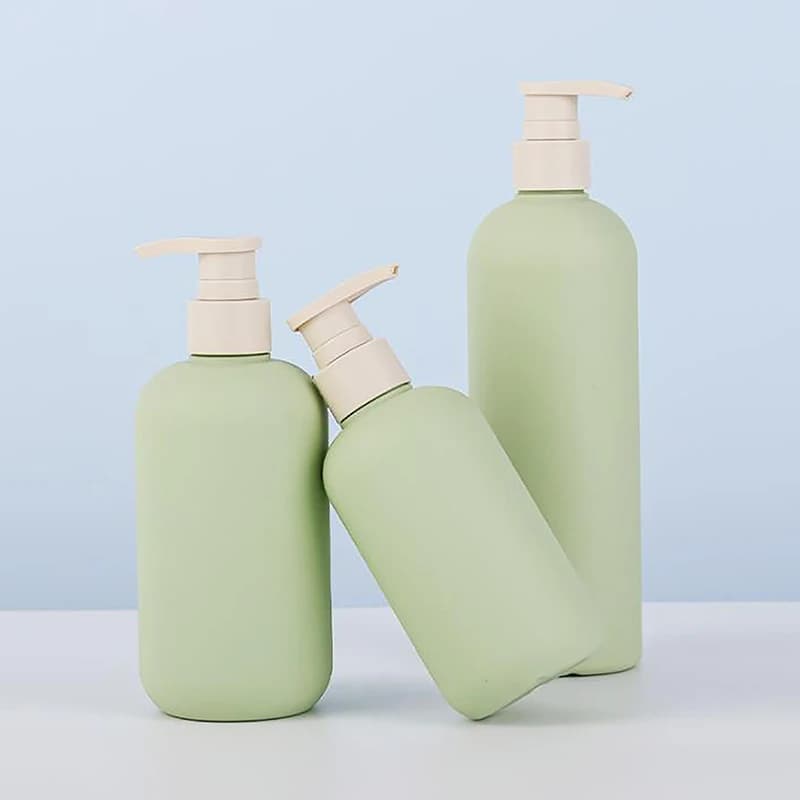 Dispenser di sapone schiumogeno ricaricabile verde Shampoo portatile in plastica antiruggine Doccia Bottiglia di gel rotonda Accessori per il bagno da cucina