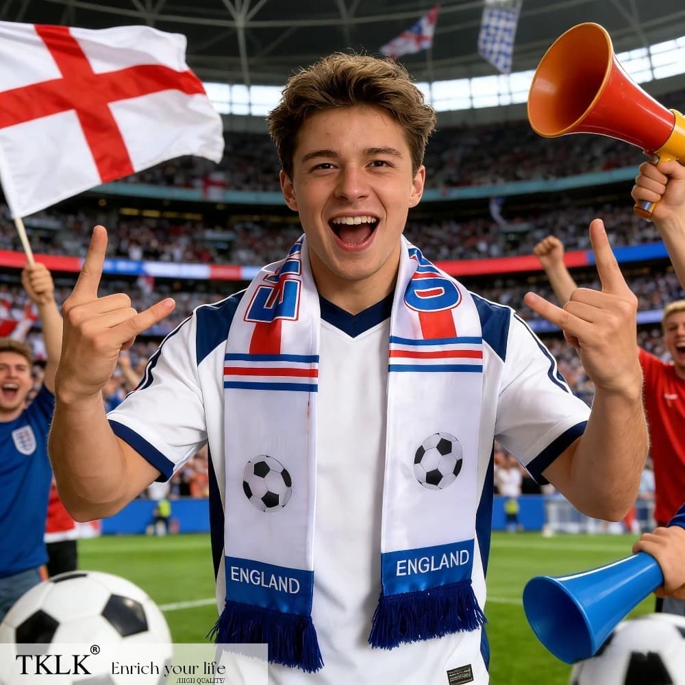 1pc Scarf with Tassels - International Sports Themed, for Soccer Stadium Games, Watch Parties, Events & Festive Accessories