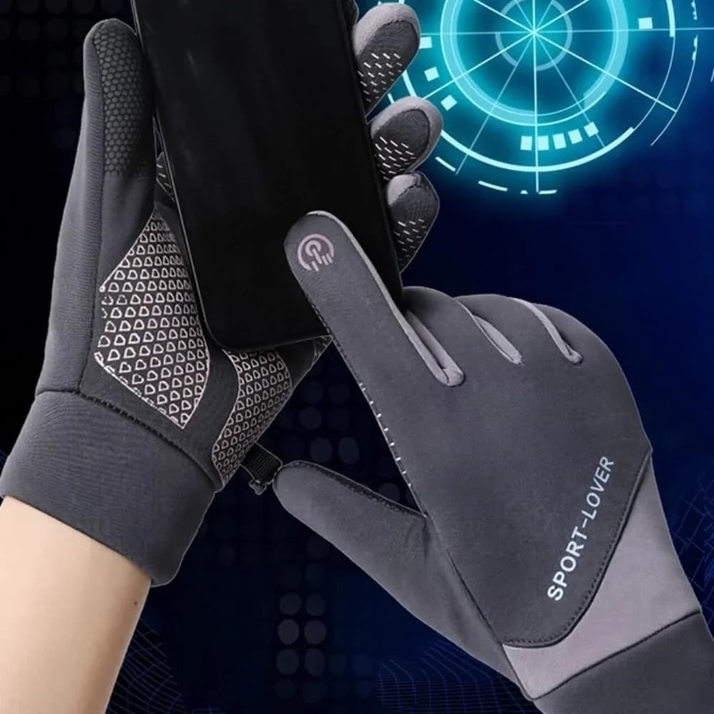Thermal Fleece Winter Cycling Gloves Touch Screen Non-slip Thicked Cycling Gloves Wear-resistant Cold Proof Warm Outdoor Mittens