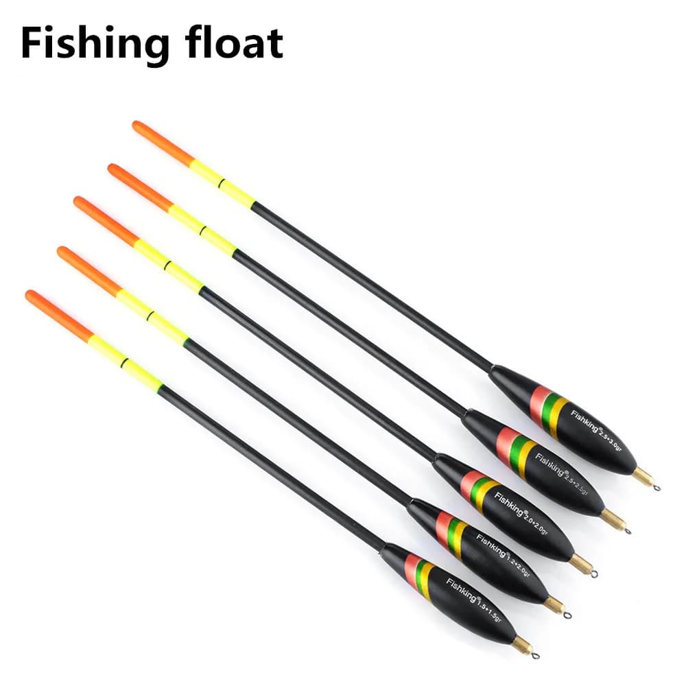 5 pieces of outdoor fishing gear accessories for fishing float with lead shirt wood, great floatability and thickened tail
