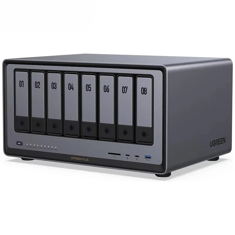 DXP8800Plus 8 Bay Desktop NAS Intel i5 1235u 10-Core CPU 8GB DDR5 RAM 128G SSD Networking Storage (Diskless)