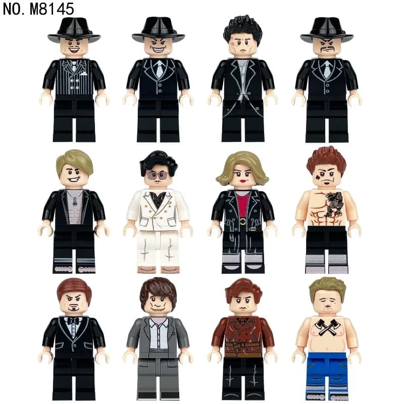 Figurina Cartoon Gangster M8145, Giocattolo da Costruzione per Bambini con Piccoli Blocchi, Modellino Regalo per Ragazzi