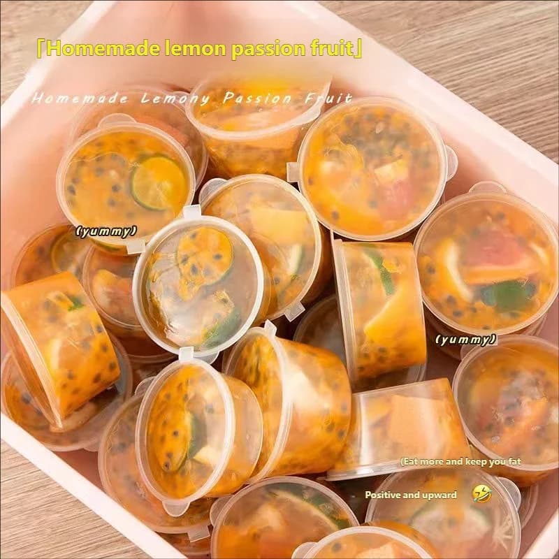 Contenitore Monouso per Salse, Portionatore per Frutto della Passione, Coppetta per Condimenti e Salse, Confezione Piccola Congelabile per Alimenti