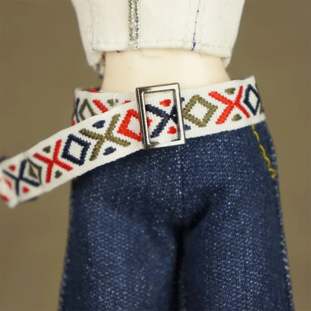 New Super Mini Doll Belt Artificial Ethnic Style Long 19cm Width 1cm DIY Doll Accessories Handmade Girls Gifts for Bjd Dolls