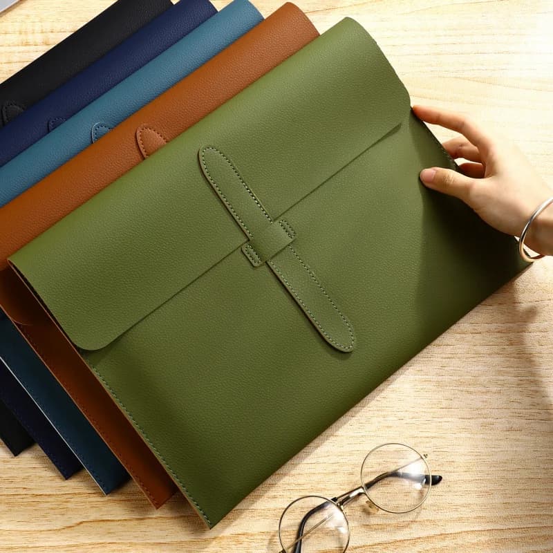 1pc Professional Business Travel Document Organizer - PU Synthetic A4 File Folder with Multiple Compartments, Secure Closure