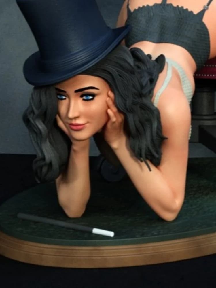 Kit modello in resina in scala 1/24 Sexy maga femminile Nsfw Due versioni non assemblate e non verniciate Stampa 3D Giocattolo fai da te 1005