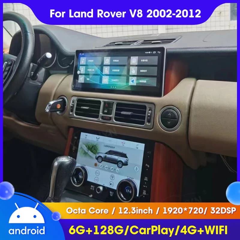 Android 12 Multimedia Player Car Radio For Range Land Rover Vogue L322 HSE 2002-2012 GPS Navigation Wireless Carplay 12.3Inch