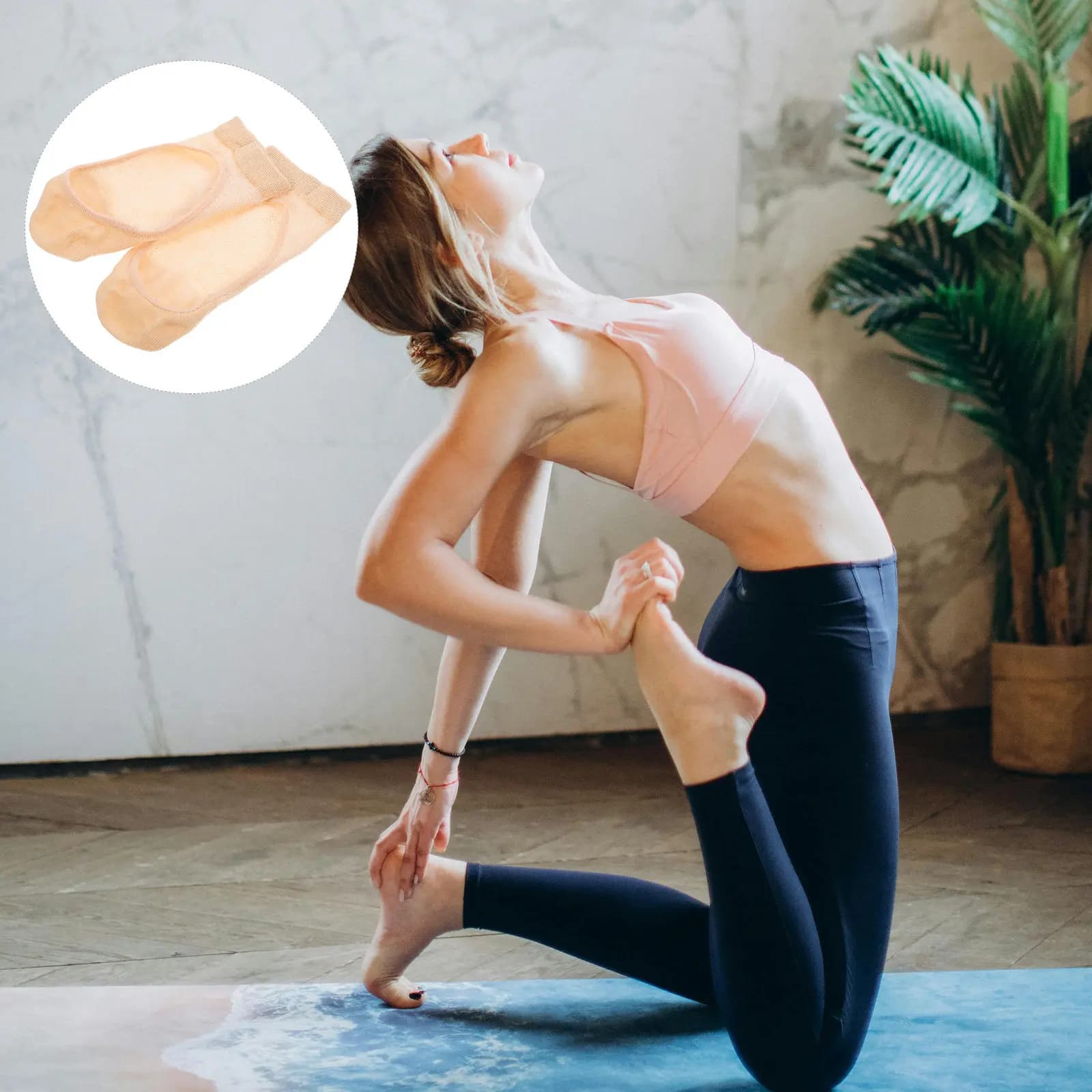 Calzini da yoga a due dita senza schienale, bianchi, a taglio basso, in cotone traspirante, antiscivolo, invisibili, alla moda, estivi, da donna